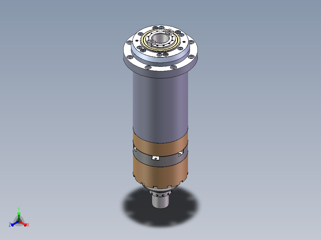 直联式主轴正等轴测图