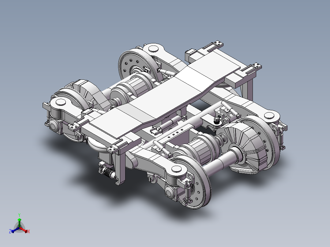 动车转向架正等轴测图