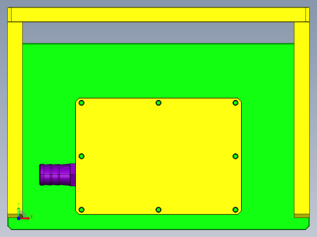 TX201-C-笔记本CNC工装夹具三维模型CNC3前视图