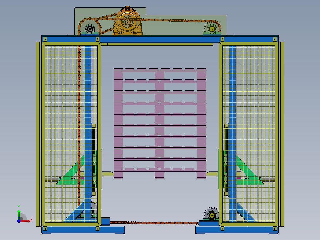 拆垛机sw18可编辑前视图