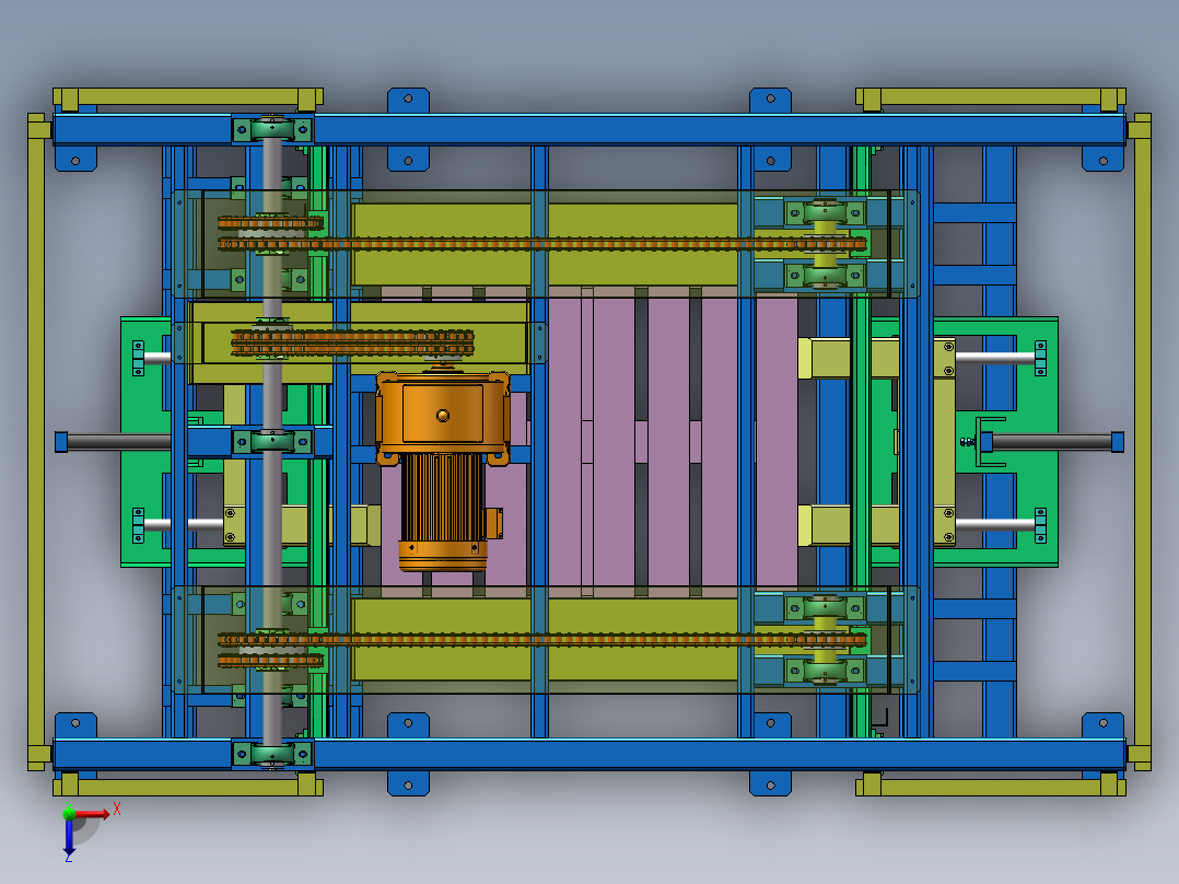 拆垛机sw18可编辑俯视图