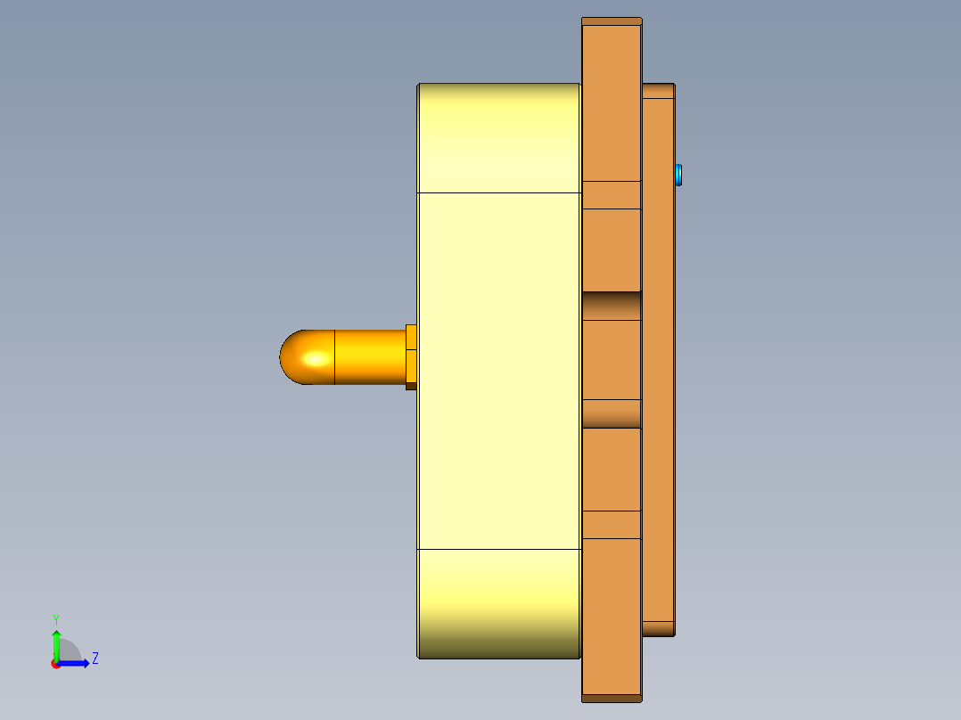 YX60-C笔记本CNC工装夹具三维模型-CNC2-铣外观面-200722左视图