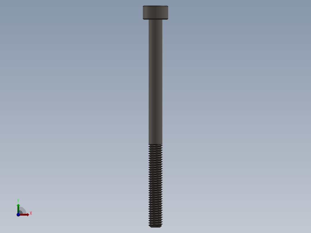 Screw_DIN_912_M3x45_A2.SLDPRT公制内六角螺钉前视图