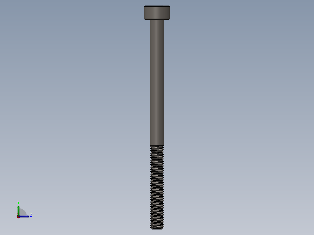 Screw_DIN_912_M3x45_A2.SLDPRT公制内六角螺钉左视图