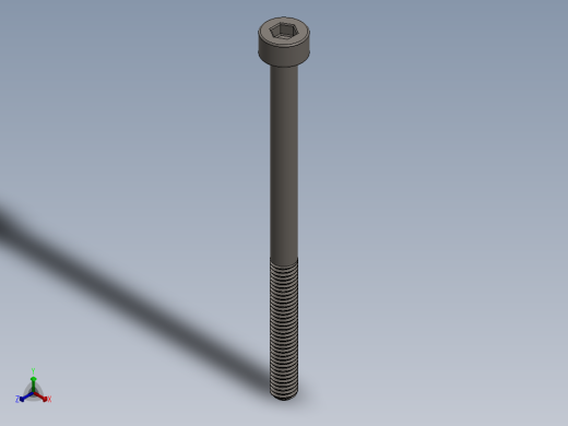 Screw_DIN_912_M3x45_A2.SLDPRT公制内六角螺钉正等轴测缩略图