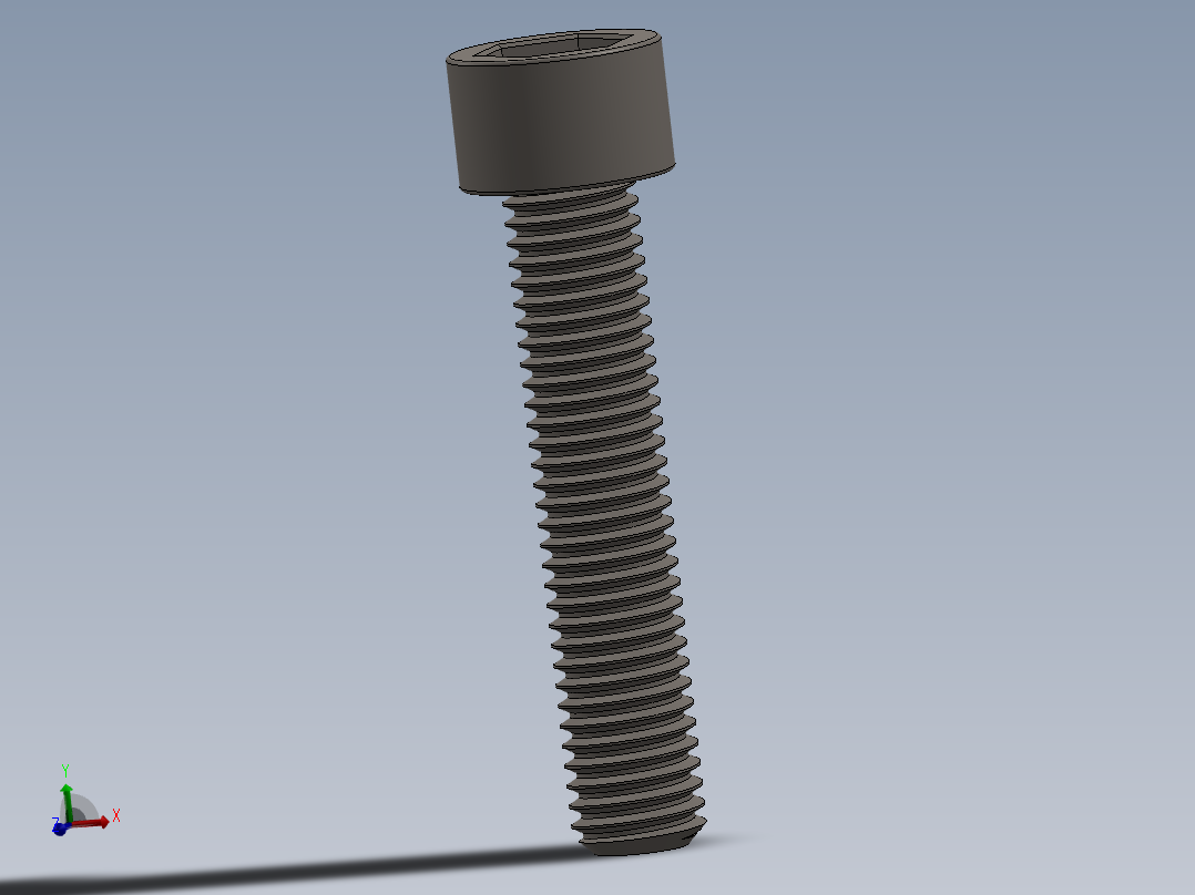 Screw_DIN_912_M10x50F_A2.SLDPRT公制内六角螺钉主视图