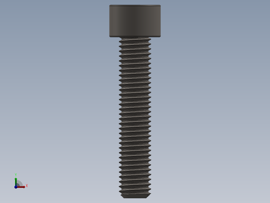 Screw_DIN_912_M10x50F_A2.SLDPRT公制内六角螺钉前视图