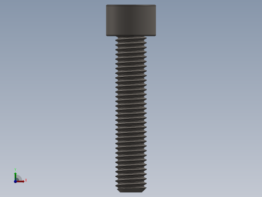 Screw_DIN_912_M10x50F_A2.SLDPRT公制内六角螺钉前视缩略图