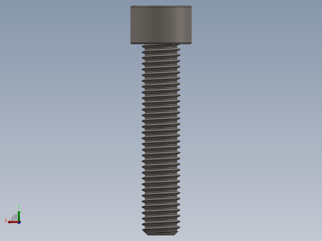 Screw_DIN_912_M10x50F_A2.SLDPRT公制内六角螺钉后视图