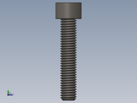 Screw_DIN_912_M10x50F_A2.SLDPRT公制内六角螺钉左视缩略图