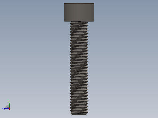 Screw_DIN_912_M10x50F_A2.SLDPRT公制内六角螺钉右视缩略图