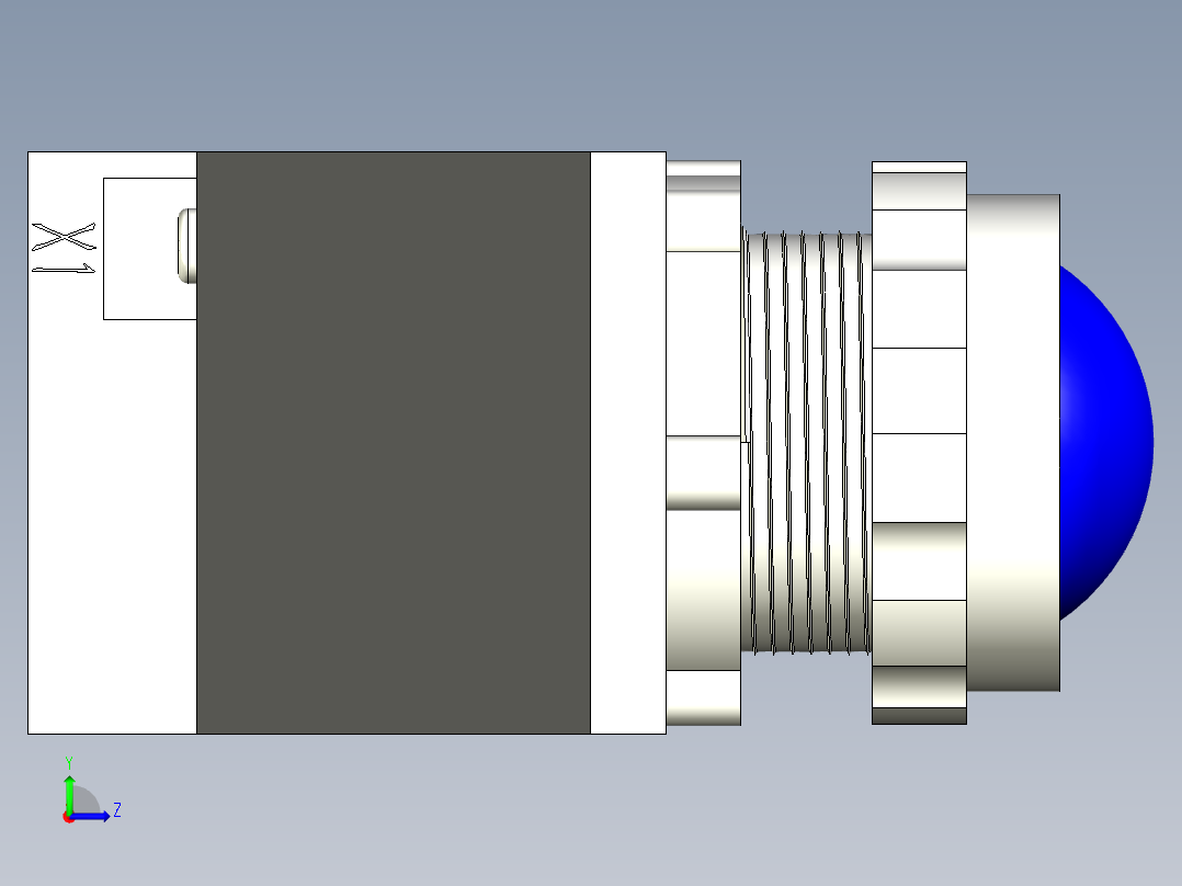 德力西电气LD11-25 纯蓝 球形左视图