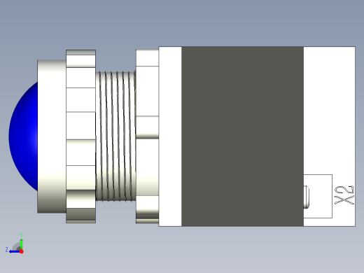 德力西电气LD11-25 纯蓝 球形右视缩略图