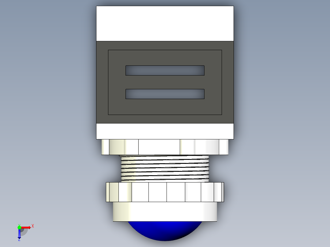 德力西电气LD11-25 纯蓝 球形俯视图