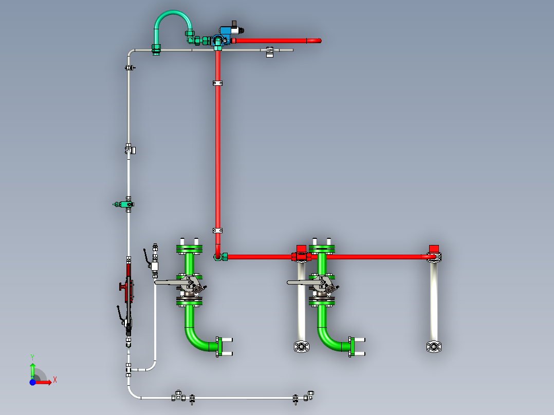 液压管路设计前视图