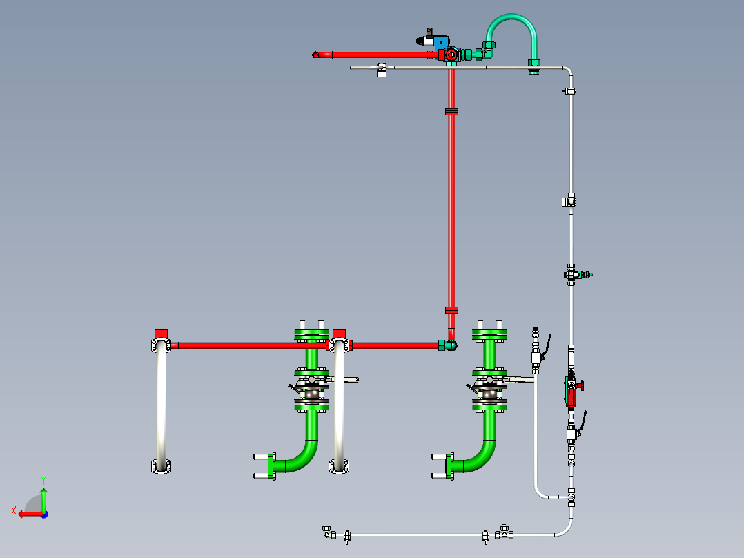 液压管路设计后视图