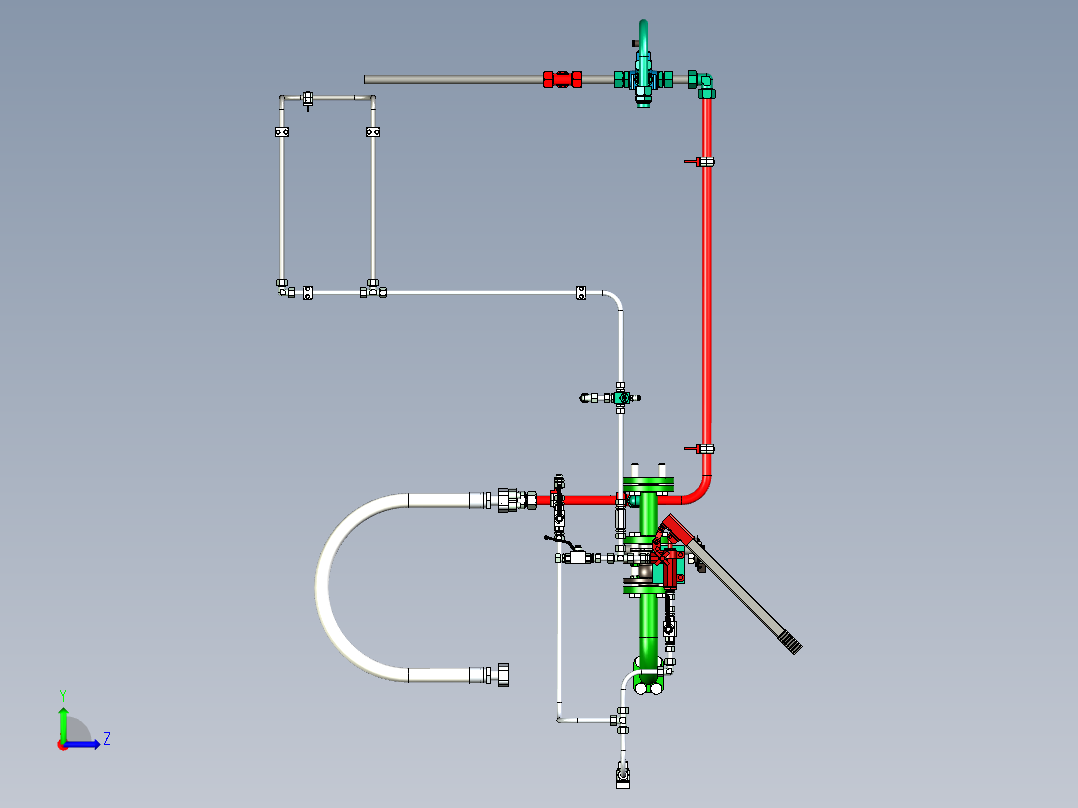 液压管路设计左视图