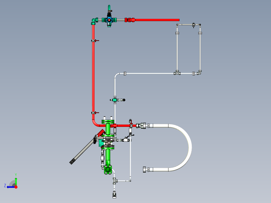 液压管路设计右视图