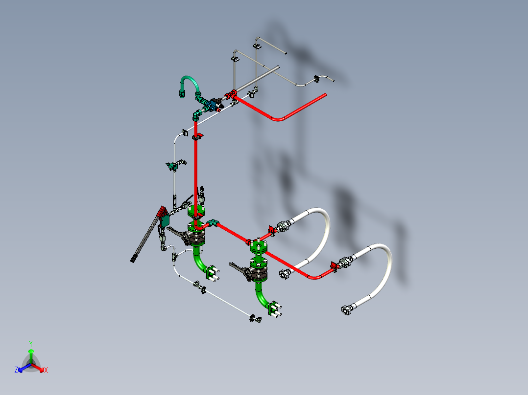 液压管路设计正等轴测图