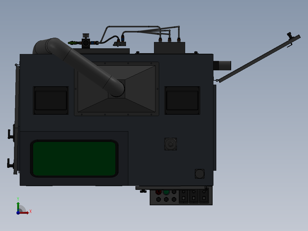 手持式喷砂器前视图