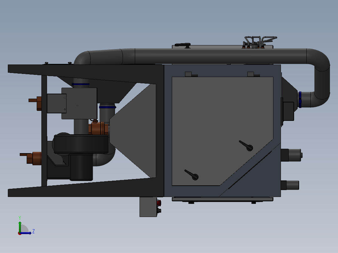 手持式喷砂器左视图