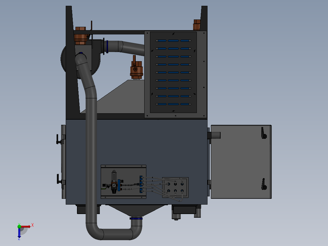 手持式喷砂器俯视图