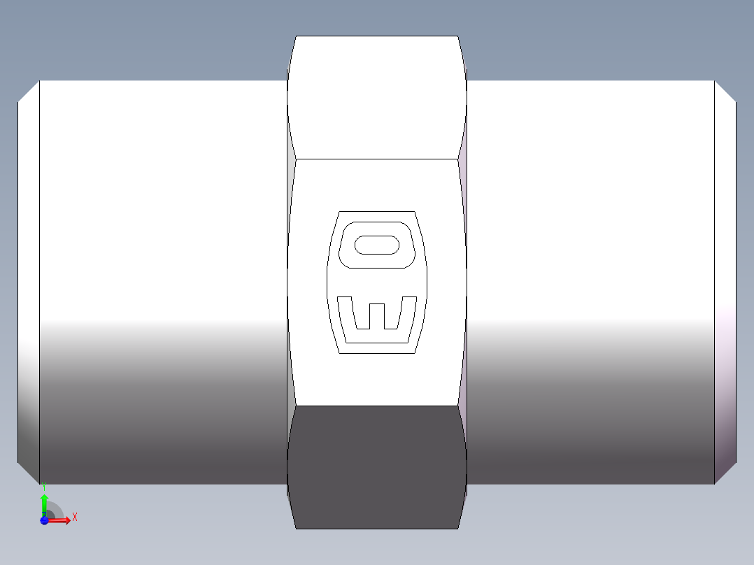 直通接头-G、1D-18前视图