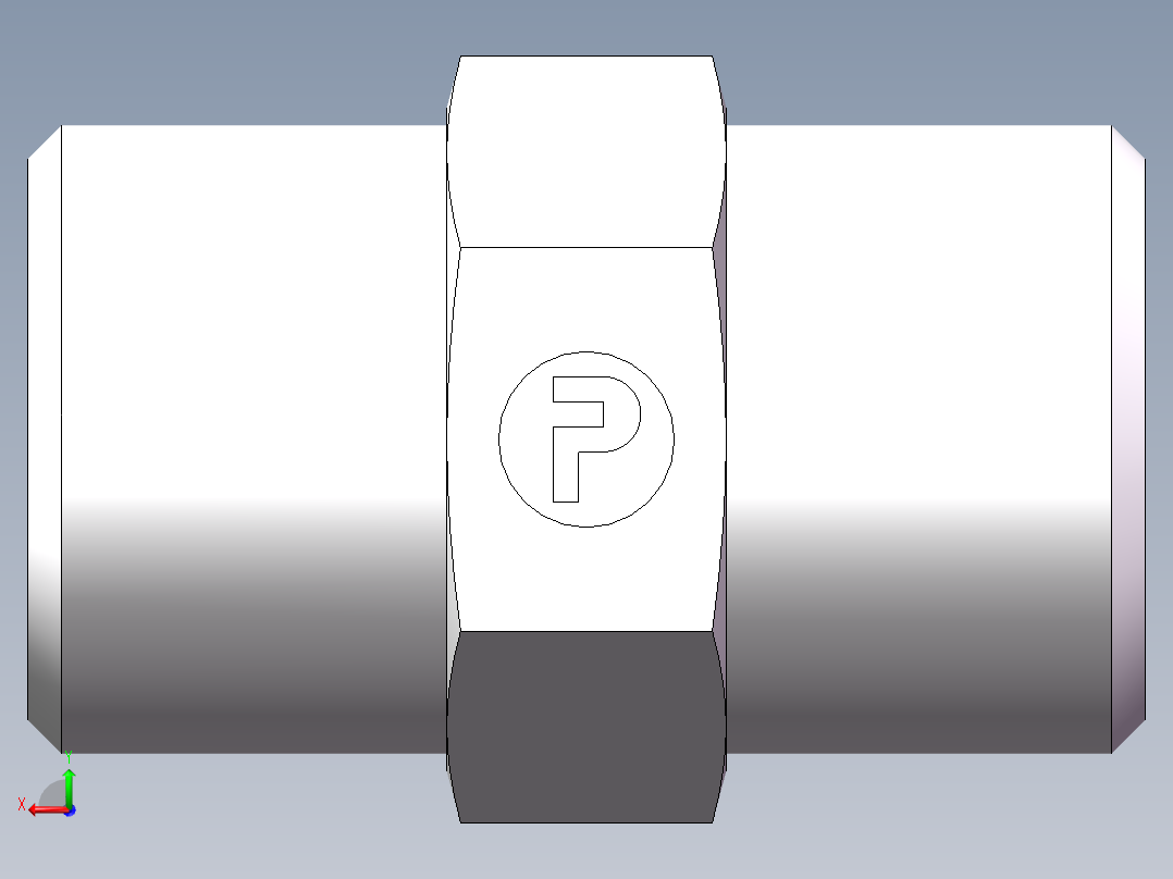 直通接头-G、1D-18后视图