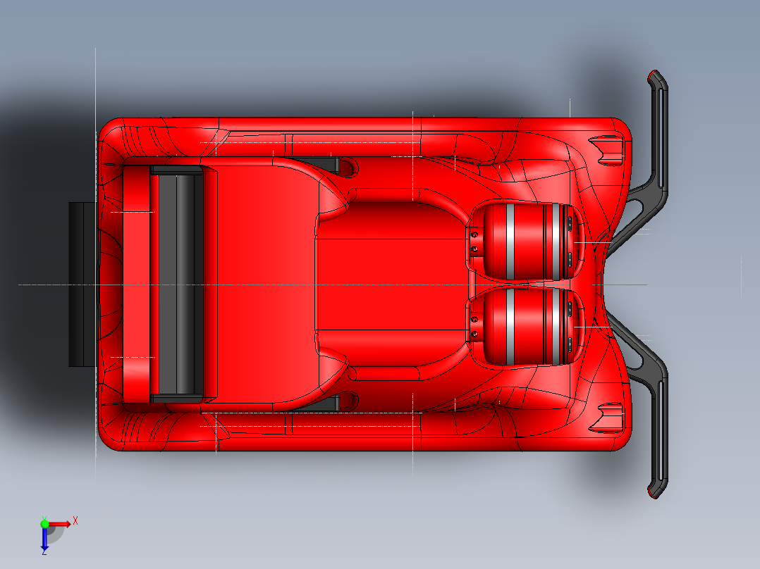 叉车、 叉车 SW(10)俯视图