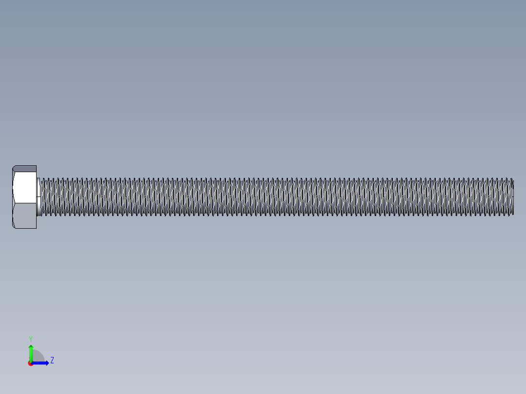 A0002810-M24 六角螺栓 DIN933左视图