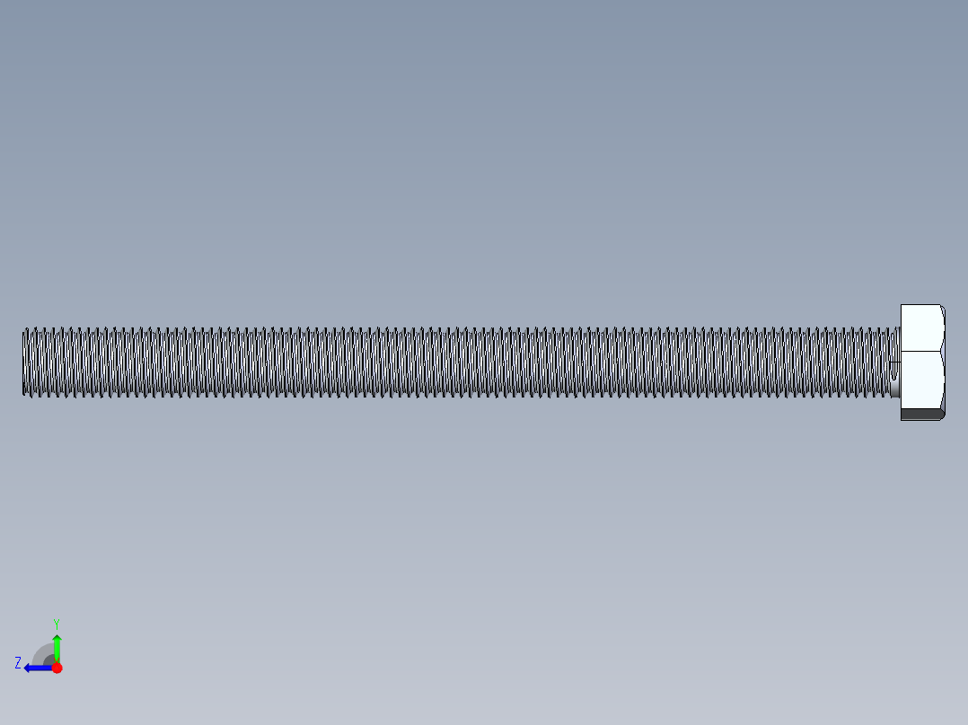 A0002810-M24 六角螺栓 DIN933右视图