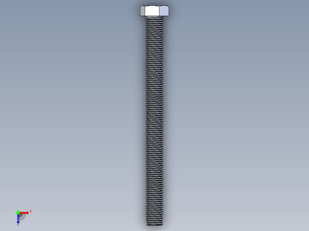 A0002810-M24 六角螺栓 DIN933俯视图