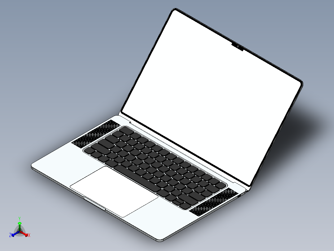 电脑、笔记本(113)正等轴测图