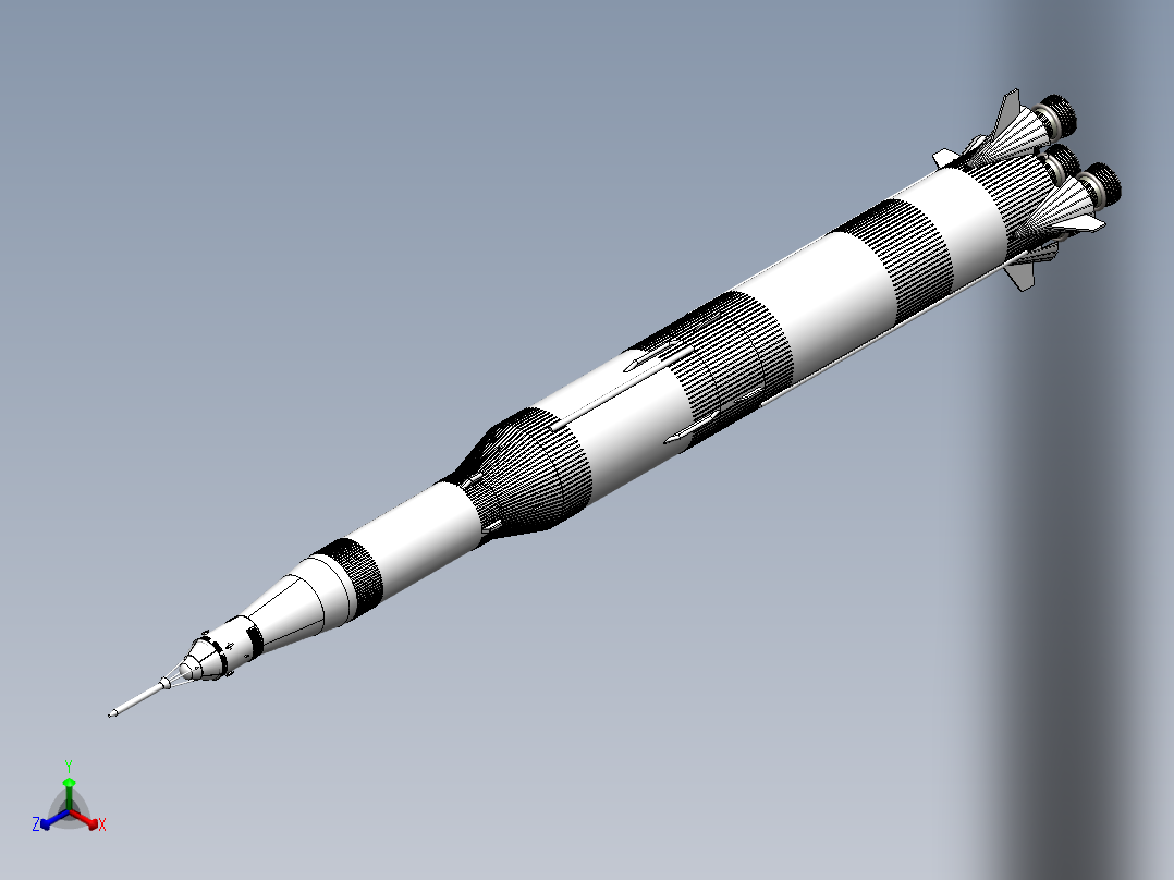 火箭(40)正等轴测图