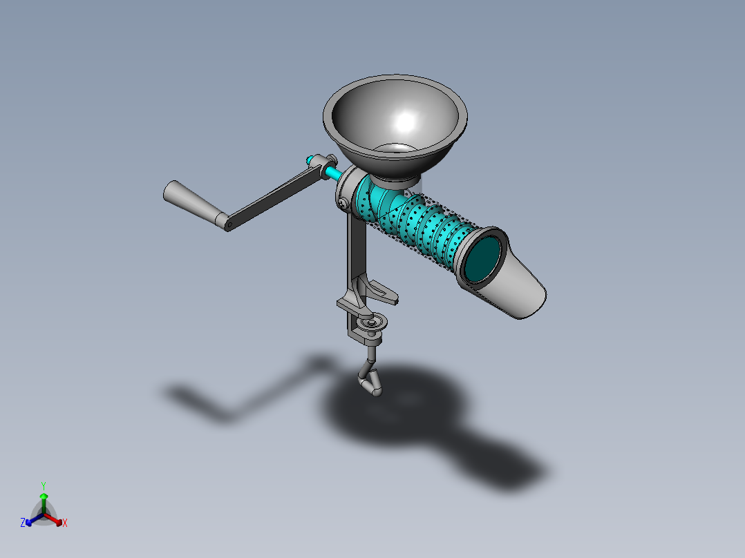 食品挤压机 sw16正等轴测图