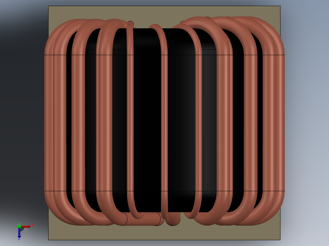 电焊机开关变压器俯视图