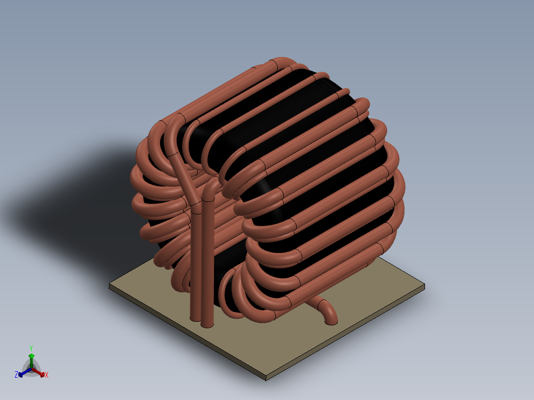电焊机开关变压器正等轴测图