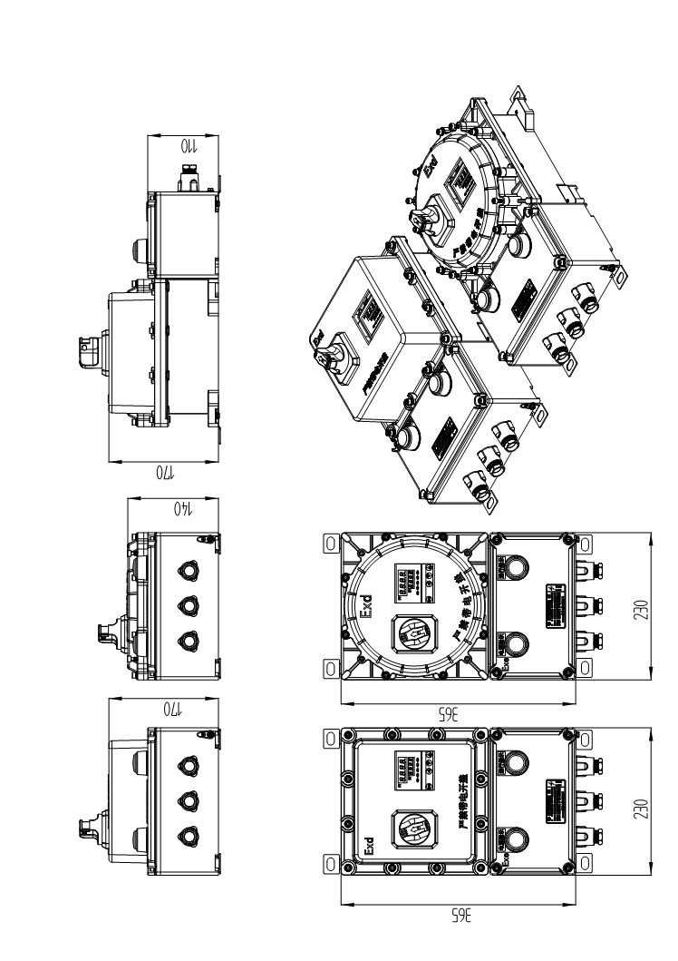 Exdb ebⅡB T4Gb和Exdb ebⅡC T6Gb两款常用防爆控制箱