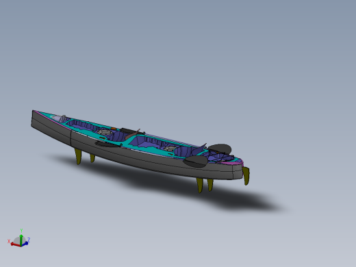 龙舟双人皮艇设计