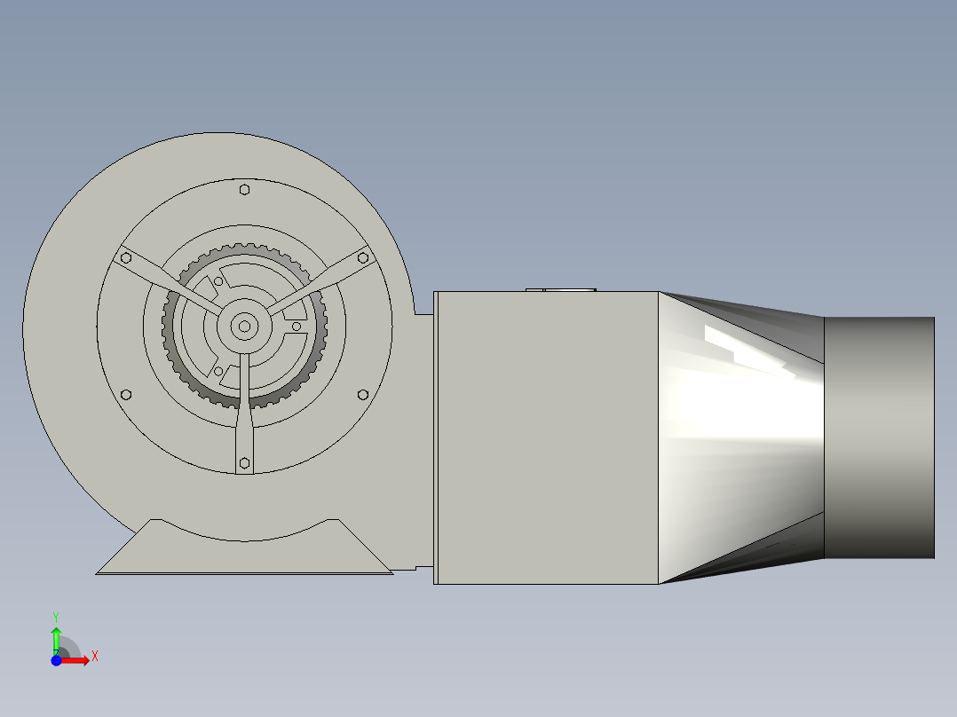 离心通风机KTW225S1(012-8)前视图