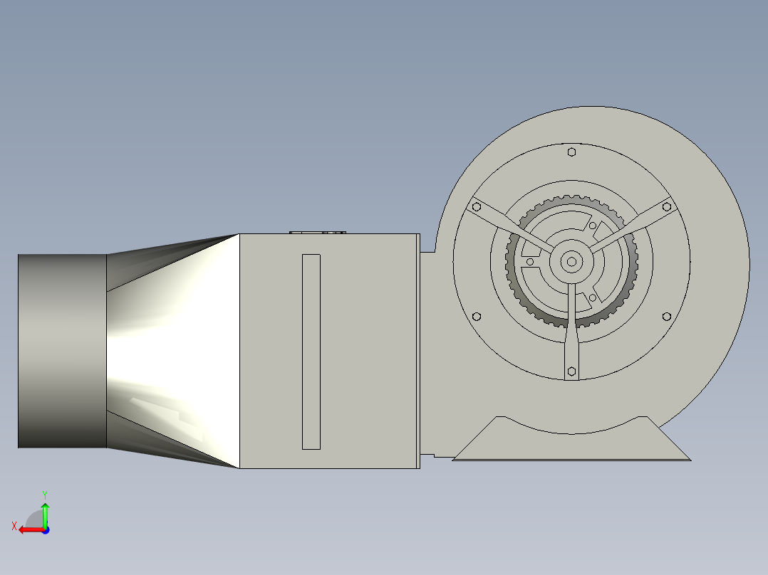 离心通风机KTW225S1(012-8)后视图