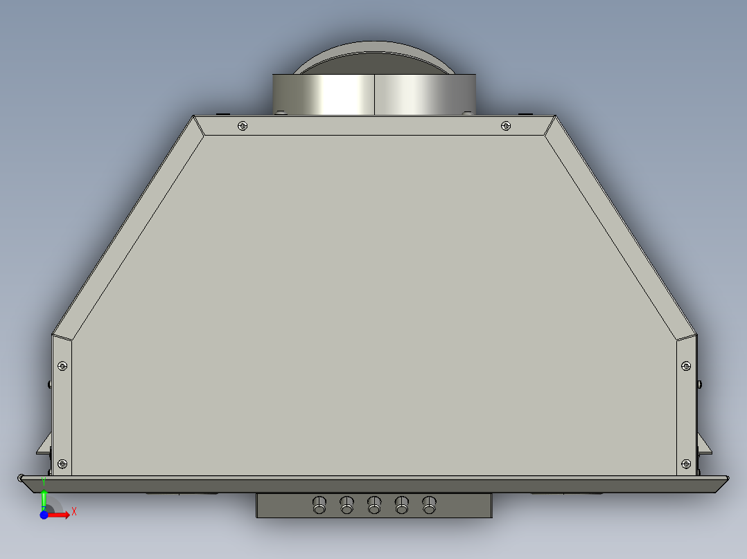 家用内循环式除油烟机前视图