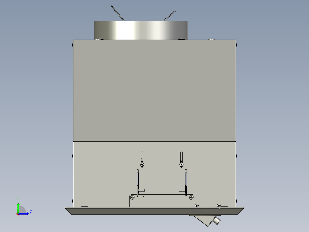 家用内循环式除油烟机左视图