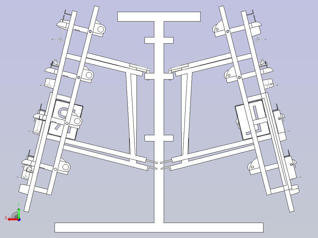 Q5防擦条喷涂挂具组合后视图