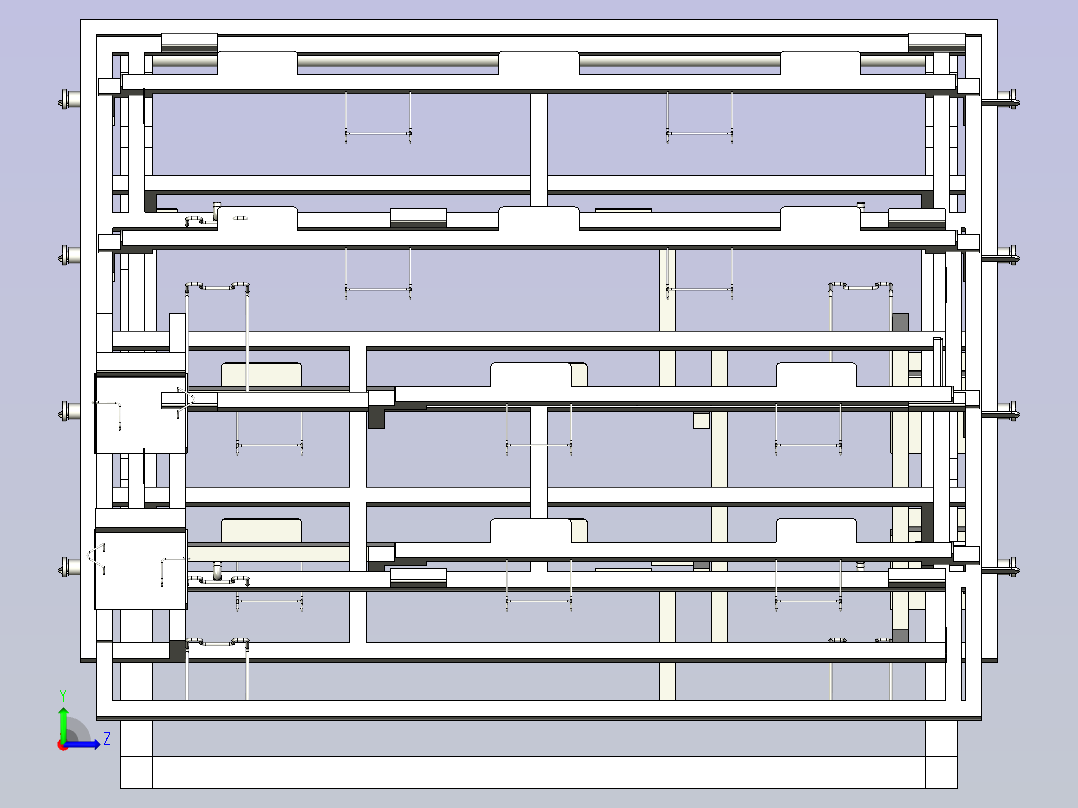 Q5防擦条喷涂挂具组合左视图
