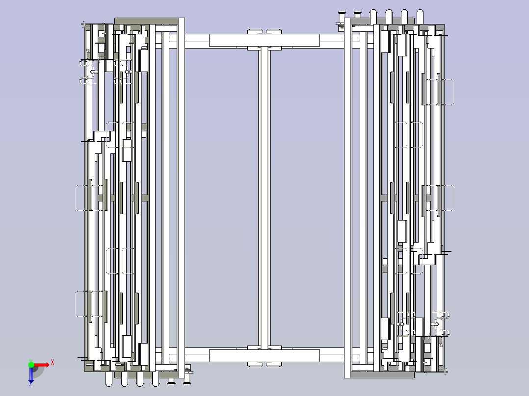 Q5防擦条喷涂挂具组合俯视图