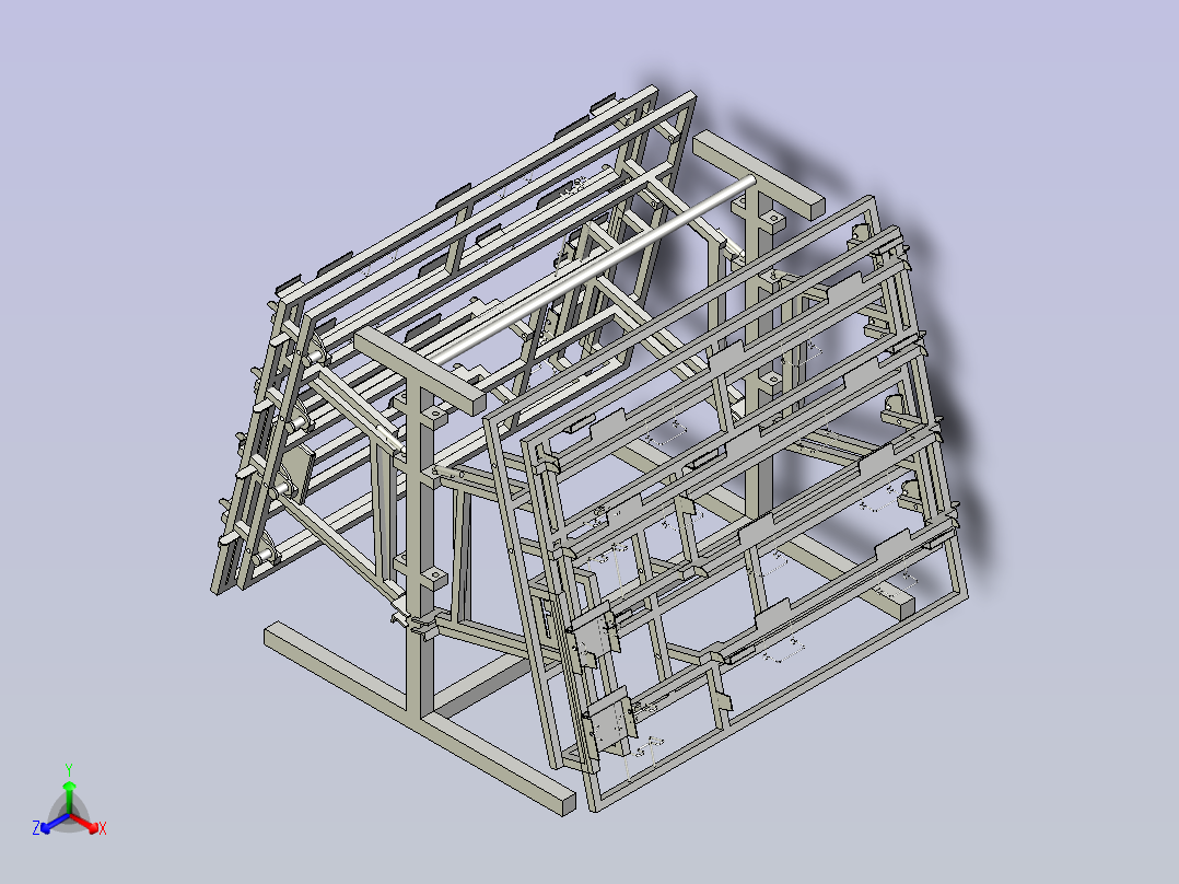 Q5防擦条喷涂挂具组合正等轴测图