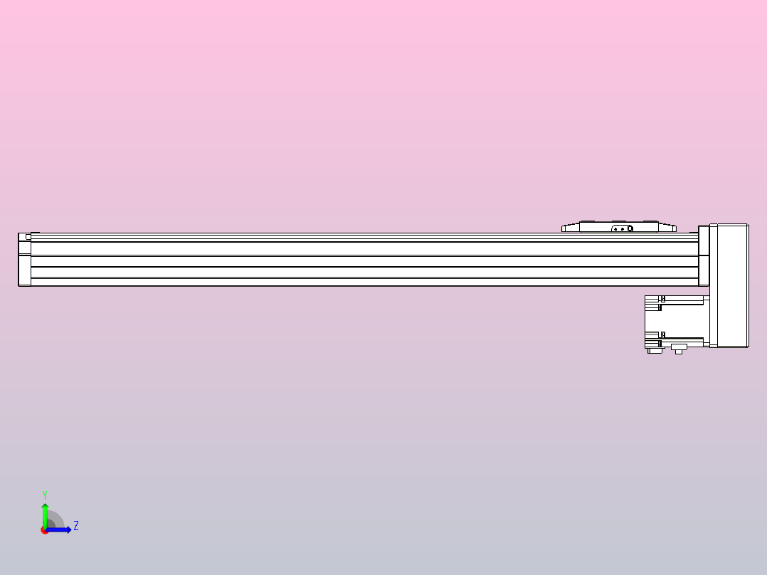 滚珠丝杠直线轴内置导轨TPA-GCR-80-1610C-L600-MP-M20-N3左视图
