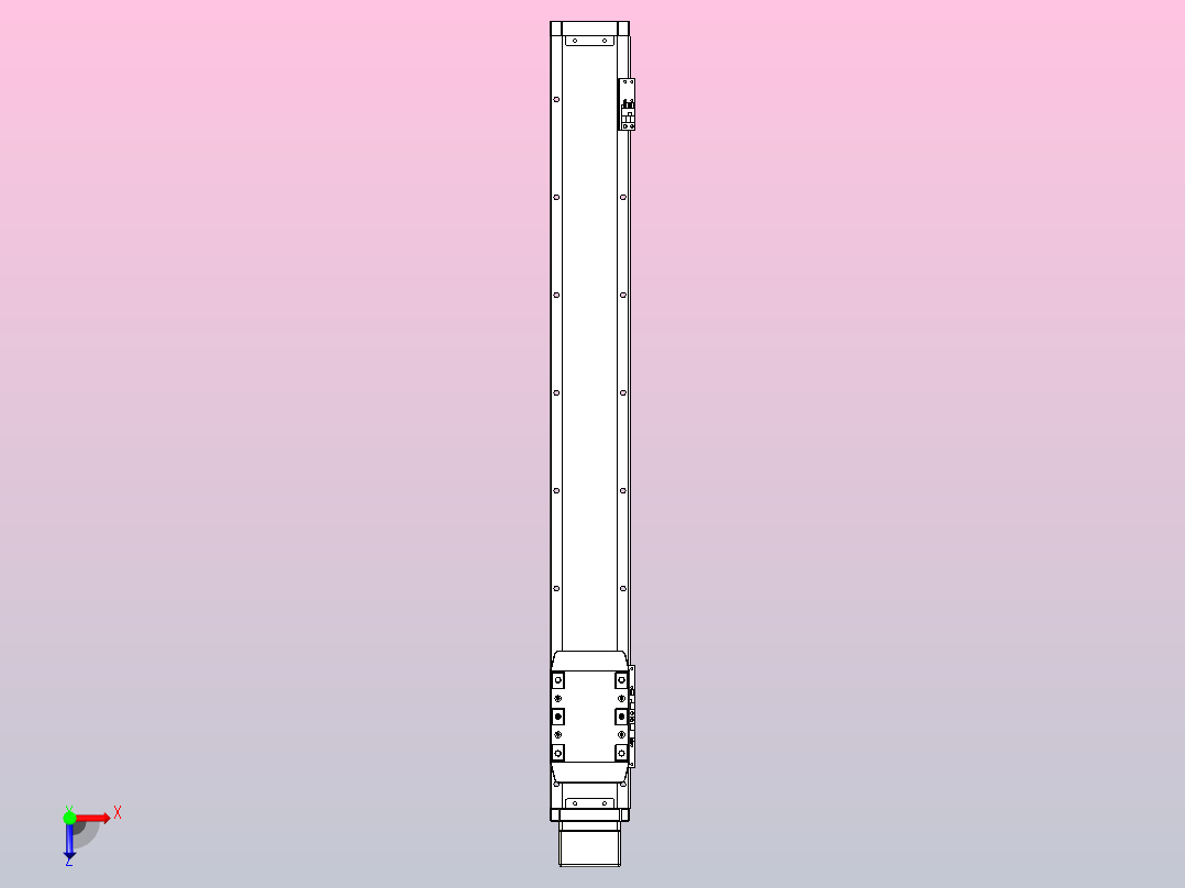 滚珠丝杠直线轴内置导轨TPA-GCR-80-1610C-L600-MP-M20-N3俯视图