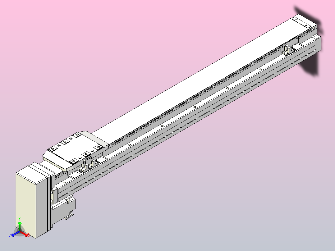 滚珠丝杠直线轴内置导轨TPA-GCR-80-1610C-L600-MP-M20-N3正等轴测图